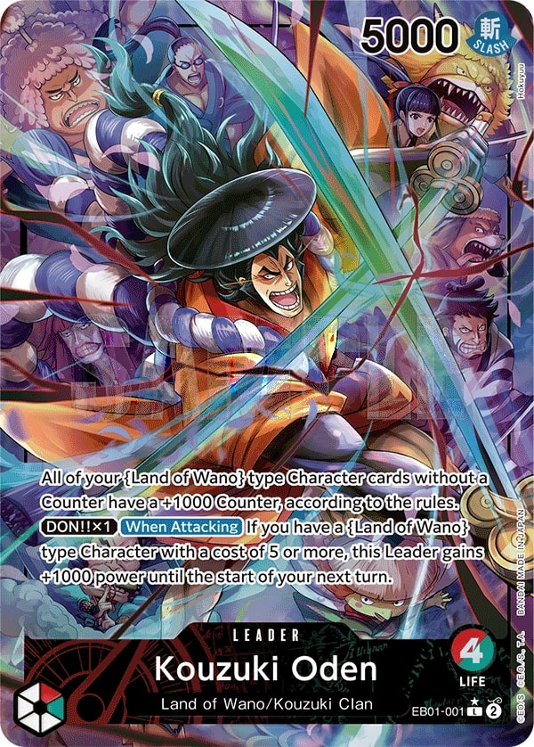 Kouzuki Oden (001) (Alternate Art) One Piece card