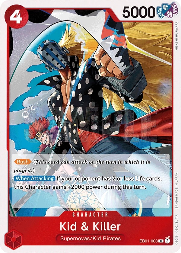 Kid & Killer (EB01-003) — Rare One Piece card