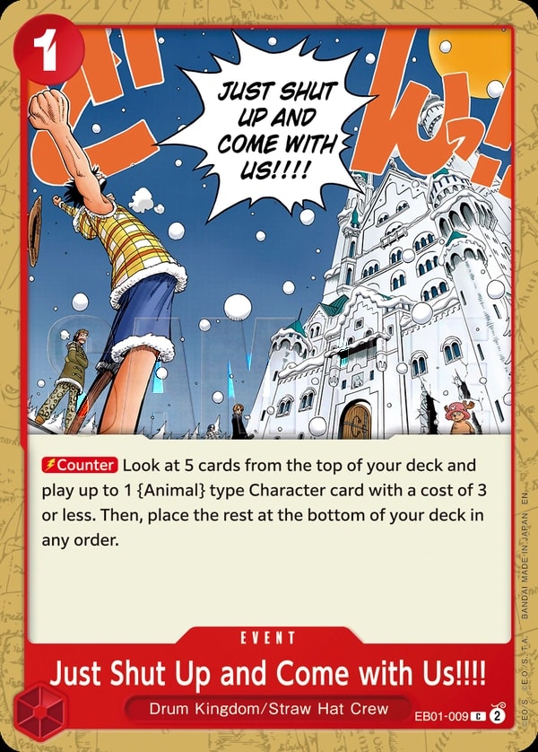 Just Shut Up and Come with Us!!!! (009) (Reprint) One Piece card