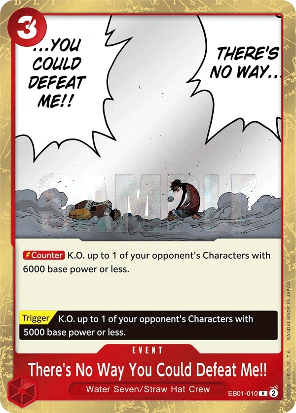 There's No Way You Could Defeat Me!! (EB01-010) — Rare One Piece card