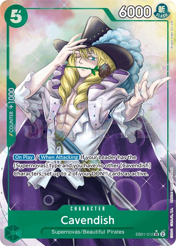 Cavendish (012) (Alternate Art) One Piece card