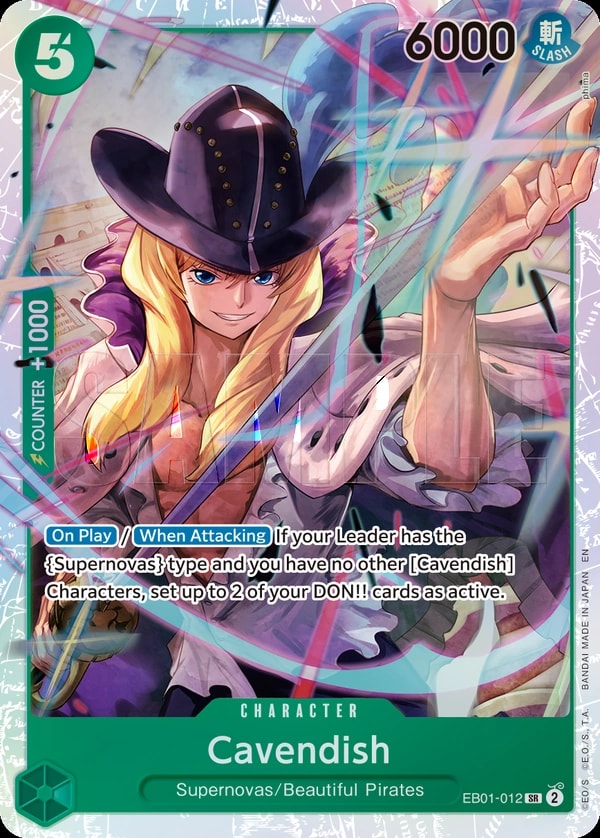 Cavendish (012) (Reprint) One Piece card
