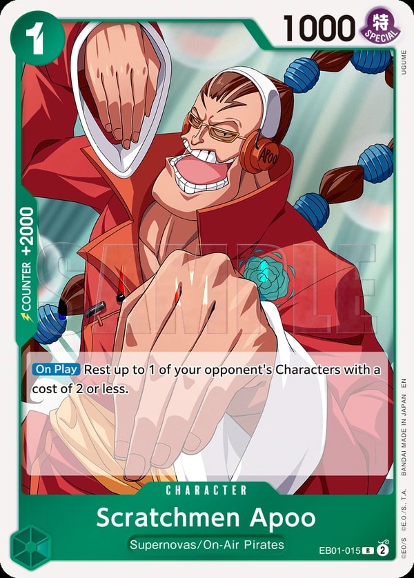 Scratchmen Apoo (015) (Reprint) One Piece card
