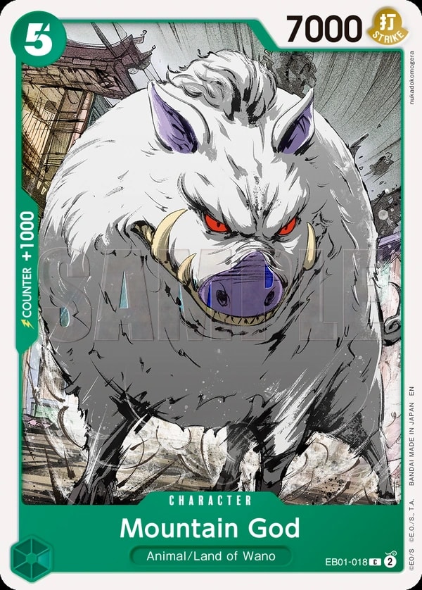 Mountain God (018) (Pirate Foil) One Piece card