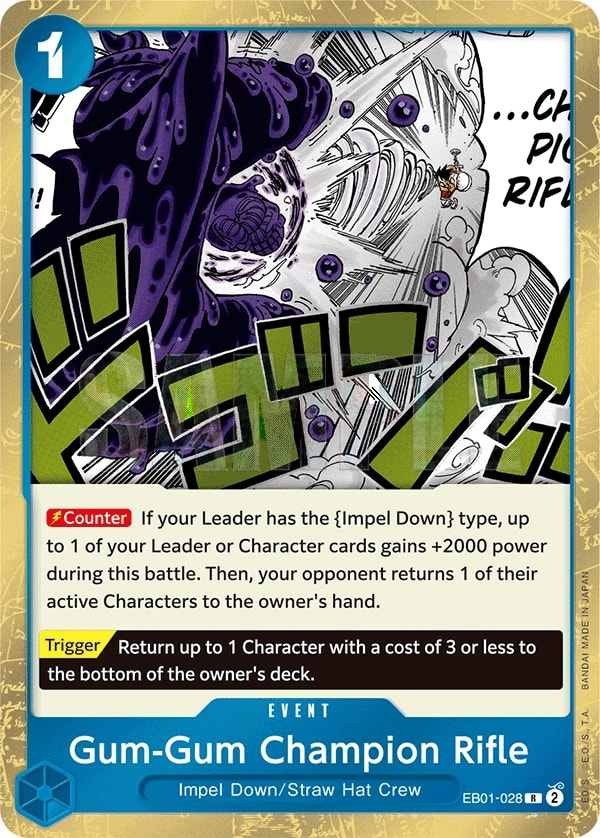 Gum-Gum Champion Rifle (EB01-028) — Rare One Piece card