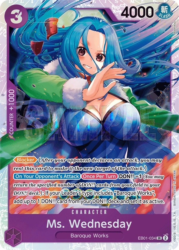 Ms. Wednesday EB01-034 One Piece card