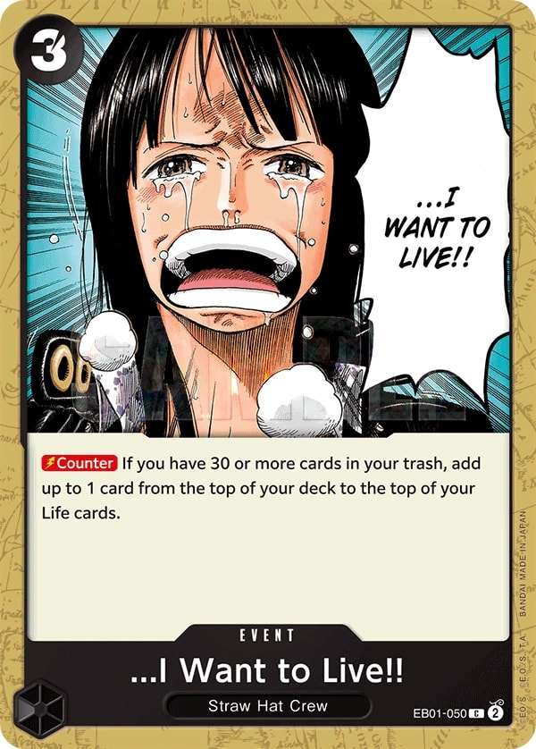 ...I Want to Live!! (EB01-050) — Common One Piece card