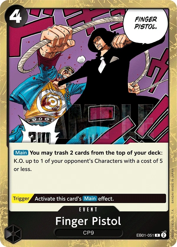 Finger Pistol (EB01-051) — Rare One Piece card