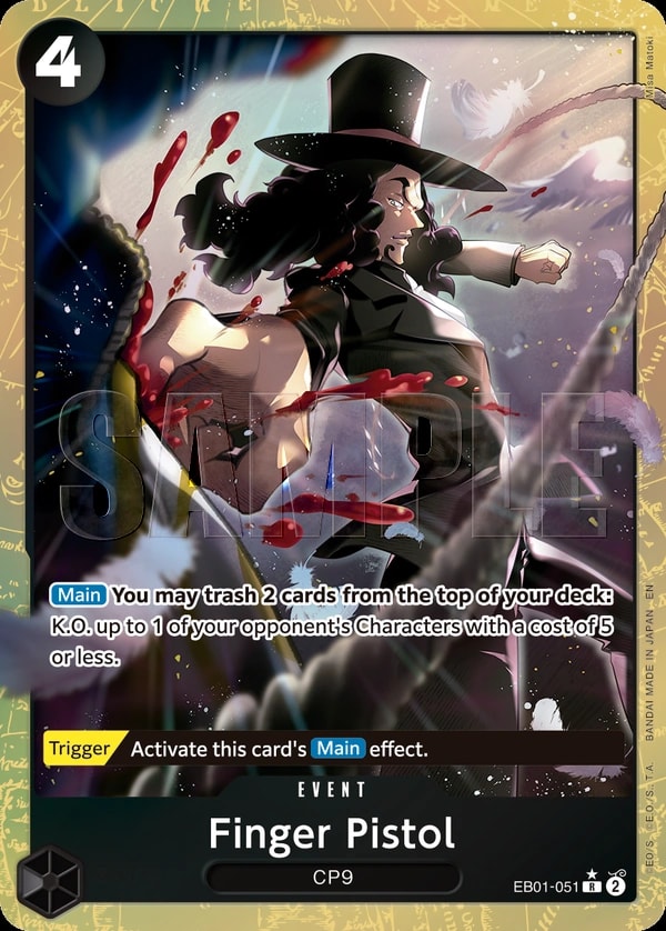 Finger Pistol (051) (Alternate Art) One Piece card