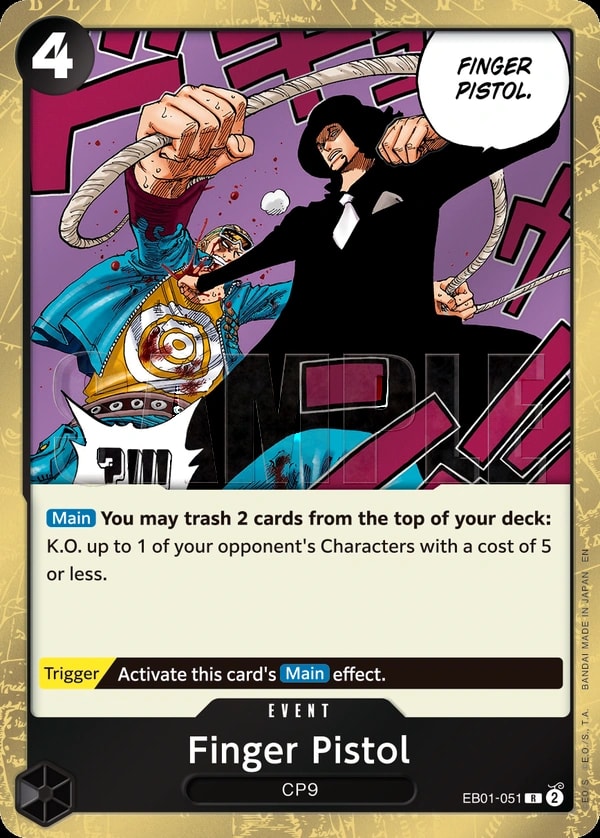 Finger Pistol (051) (Reprint) One Piece card