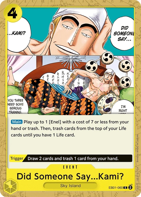 Did Someone Say...Kami? (EB01-060) — Common One Piece card