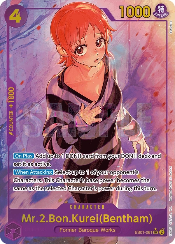 Mr.2.Bon.Kurei (061) (Bentham) One Piece card