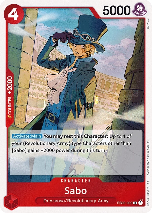 Sabo (EB02-002) — Rare One Piece card
