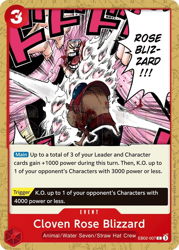 Cloven Rose Blizzard (EB02-007) — Common One Piece card