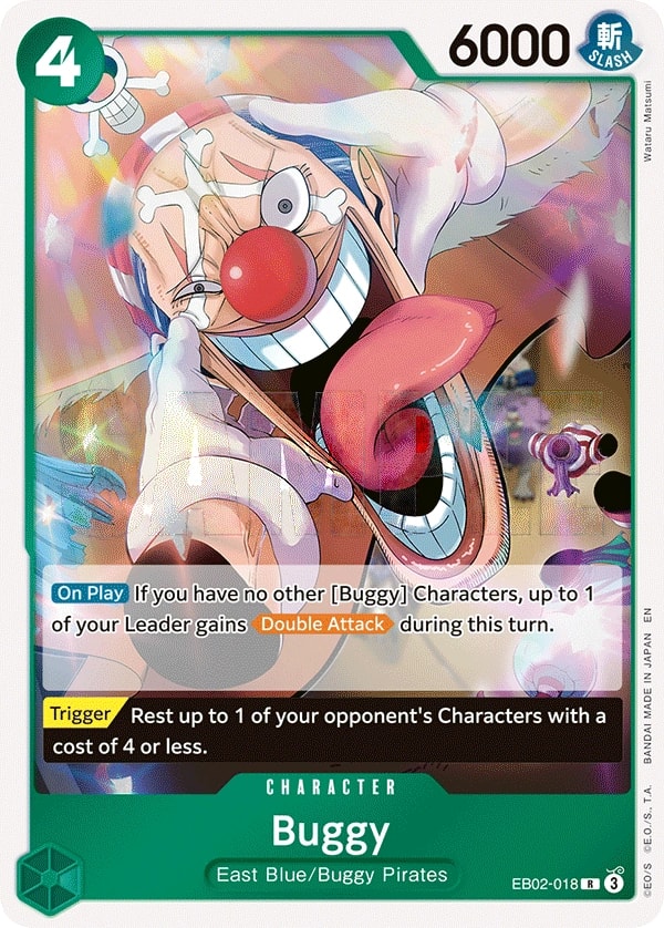 Buggy (EB02-018) — Rare One Piece card