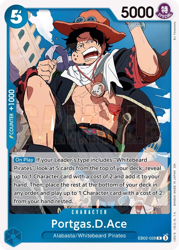 Portgas.D.Ace (EB02-028) — Rare One Piece card