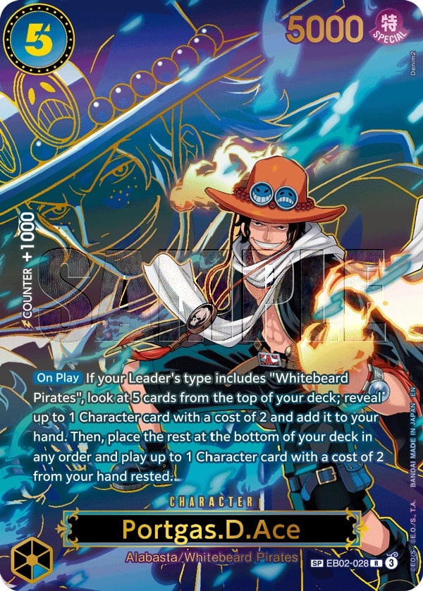 Portgas.D.Ace (028) (SP) One Piece card