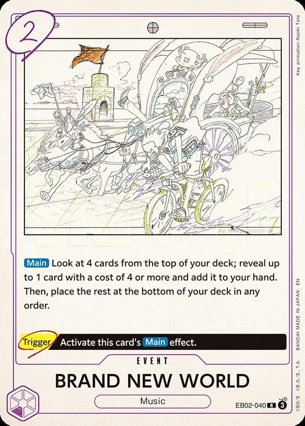 BRAND NEW WORLD (EB02-040) — Rare One Piece card