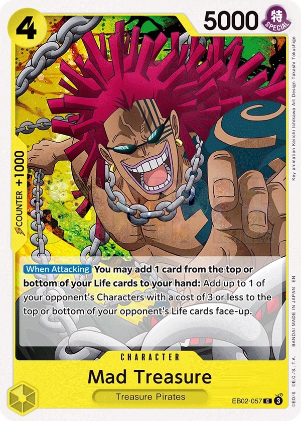 Mad Treasure (EB02-057) — Common One Piece card