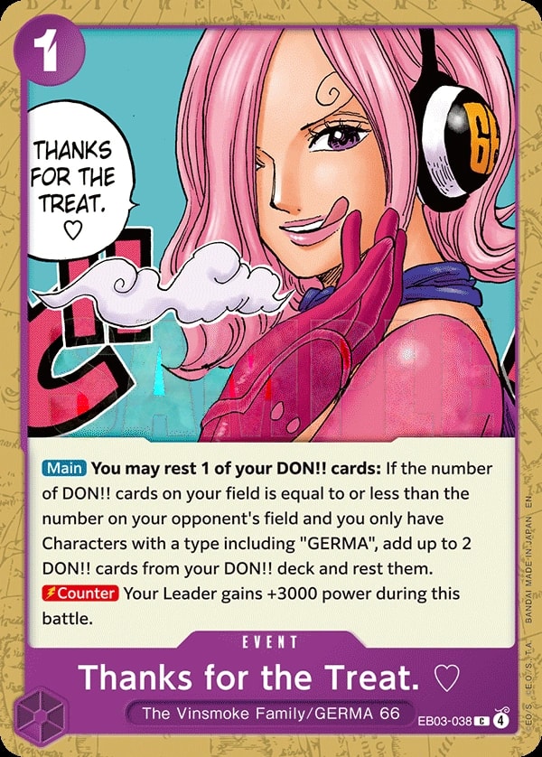 Thanks for the Treat. (EB03-038) — Common One Piece card