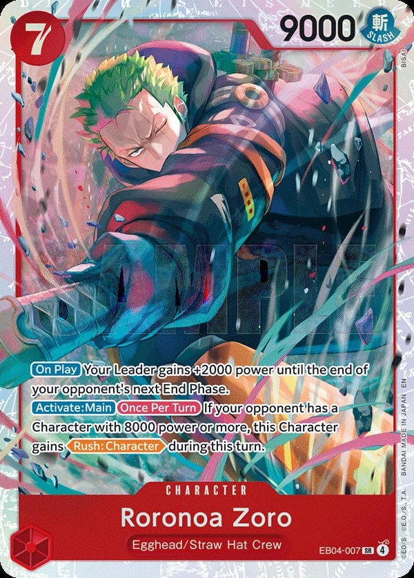 Roronoa Zoro EB04-007 One Piece card