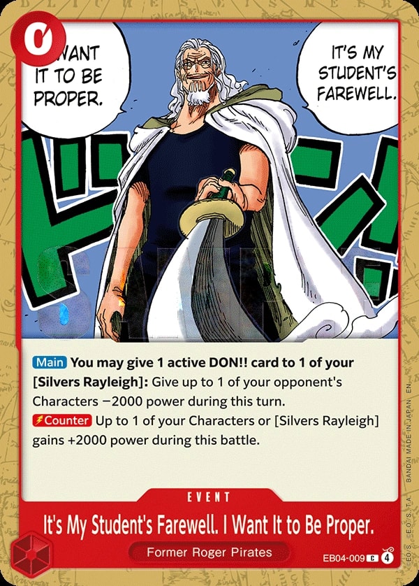 It's My Student's Farewell. I Want It to Be Proper. (EB04-009) — Common One Piece card