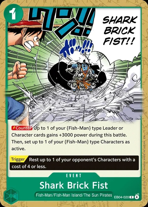Shark Brick Fist (EB04-020) — Common One Piece card