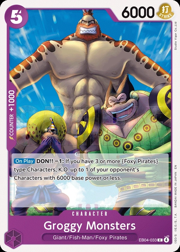 Groggy Monsters (EB04-033) — Common One Piece card