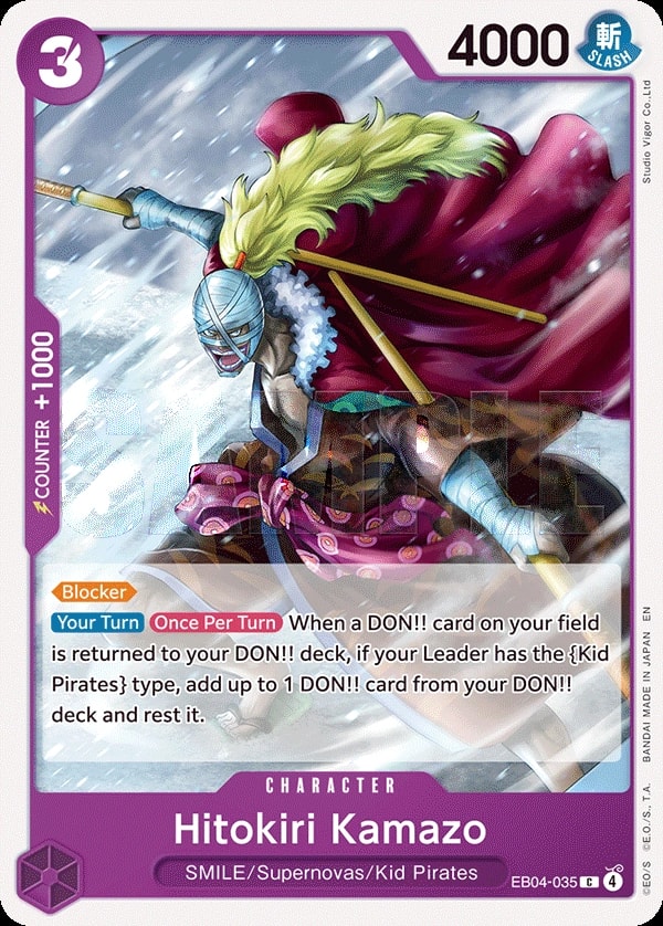 Hitokiri Kamazo (EB04-035) — Common One Piece card