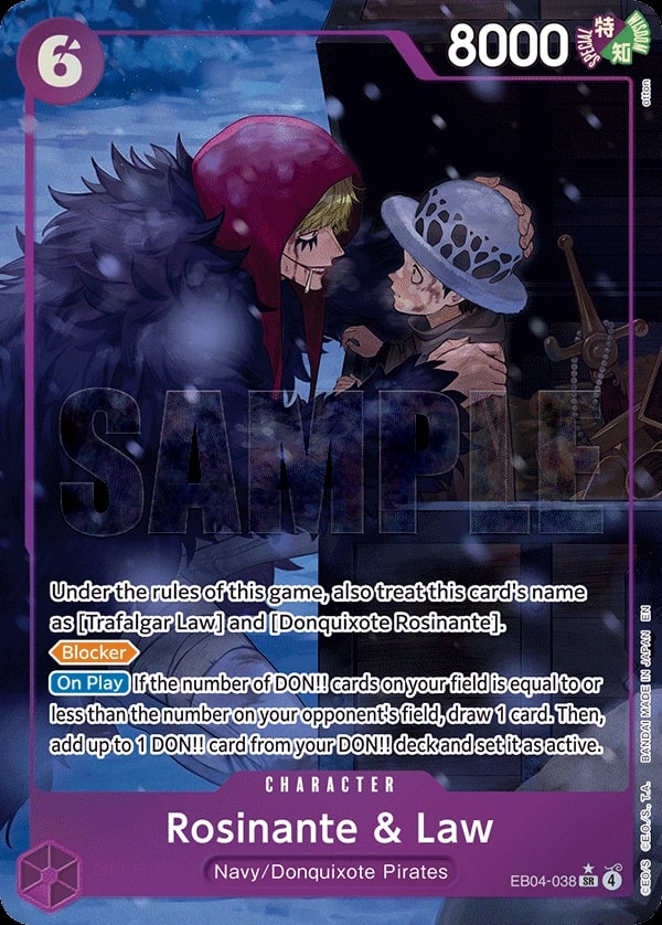 Rosinante & Law (038) (Alternate Art) One Piece card