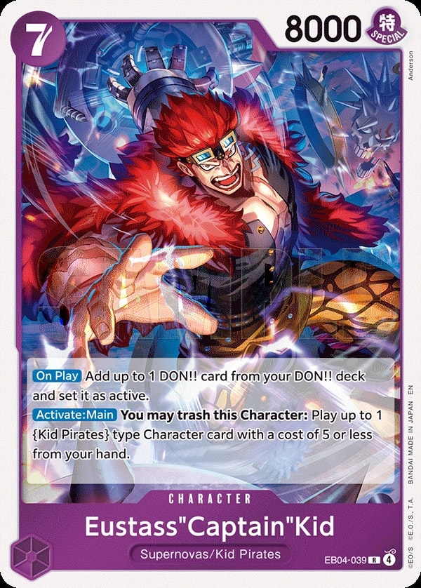 Eustass"Captain"Kid - EB04-039 (EB04-039) — Rare One Piece card