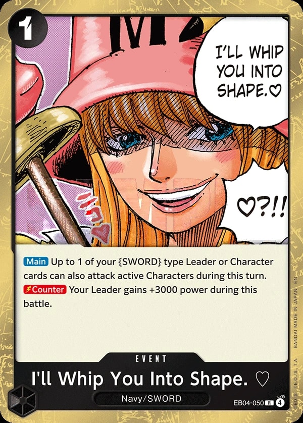 I'll Whip You Into Shape. (EB04-050) — Rare One Piece card