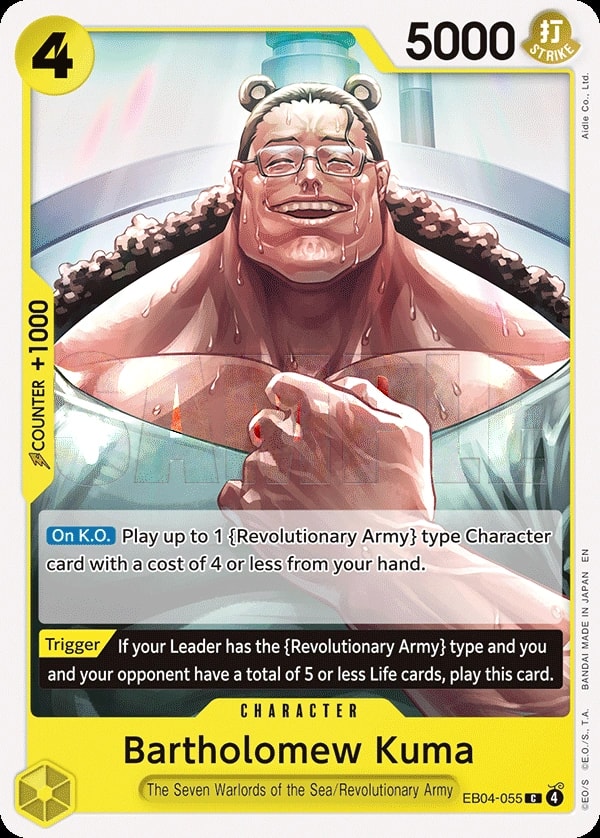 Bartholomew Kuma (EB04-055) — Common One Piece card