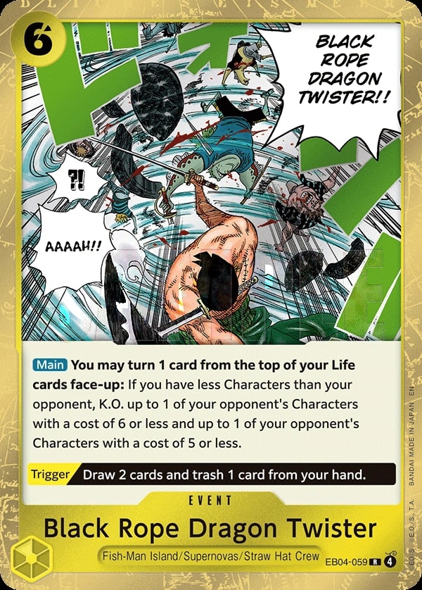 Black Rope Dragon Twiste (EB04-059) — Rare One Piece card