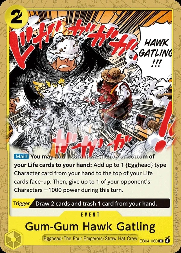 Gum-Gum Hawk Gatling (EB04-060) — Common One Piece card