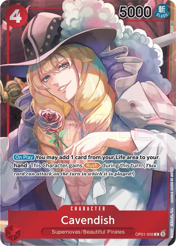Cavendish (008) (Box Topper) One Piece card