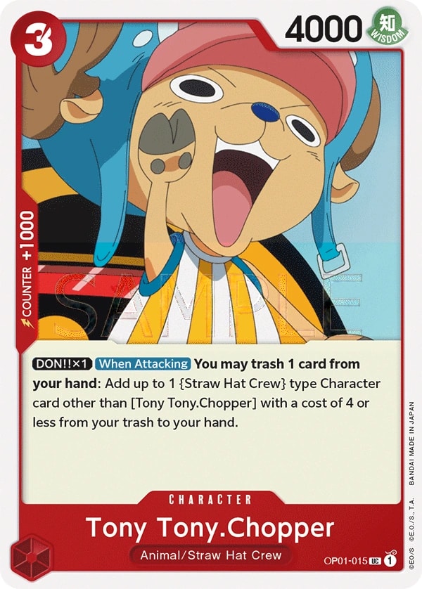 Tony Tony.Chopper (OP01-015) — Uncommon One Piece card