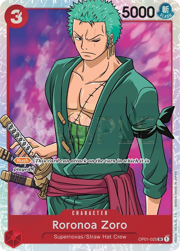 Roronoa Zoro OP01-025 One Piece card
