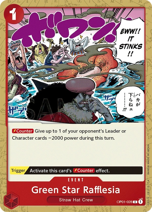 Green Star Rafflesia (OP01-028) — Common One Piece card