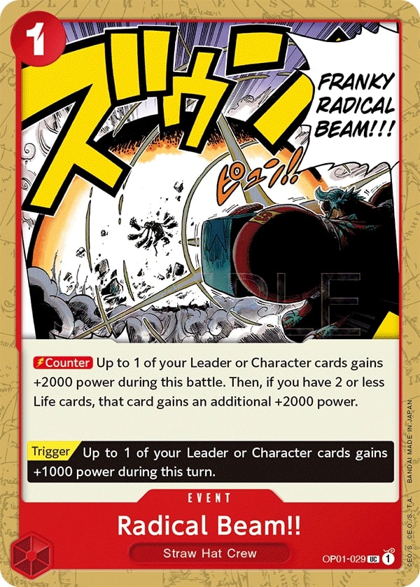 Radical Beam!! (OP01-029) — Uncommon One Piece card
