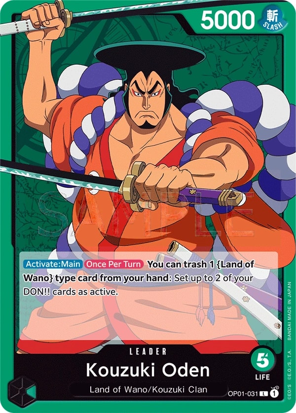 Kouzuki Oden OP01-031 One Piece leader card