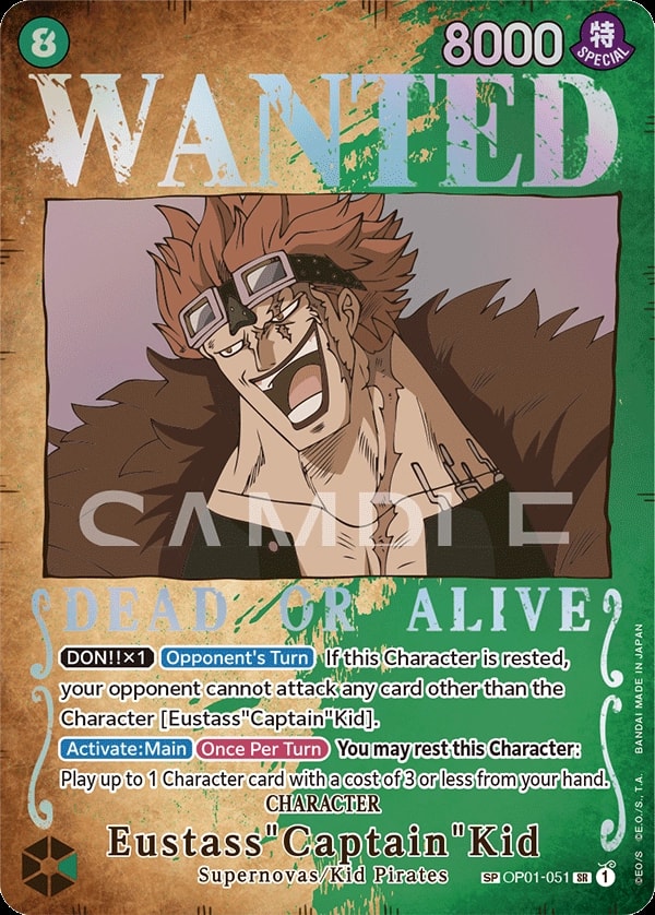 Eustass"Captain"Kid (051) (Wanted Poster) One Piece card