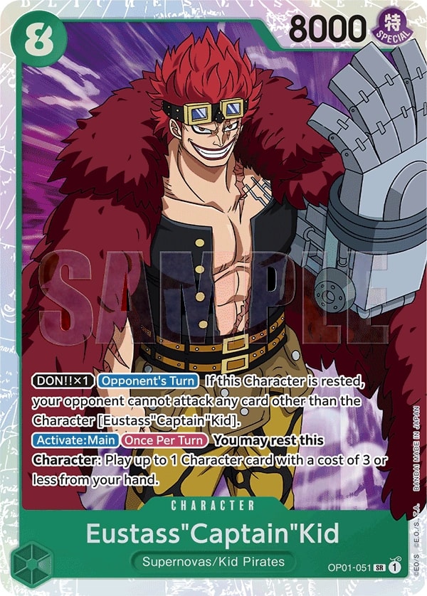Eustass"Captain"Kid (051) One Piece card