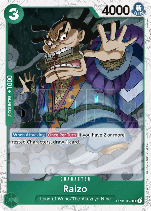 Raizo (052) (Jolly Roger Foil) One Piece card
