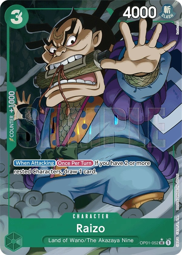 Raizo (052) (Full Art) One Piece card