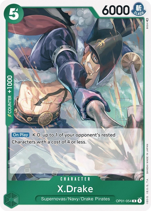 X.Drake (OP01-054) — Rare One Piece card