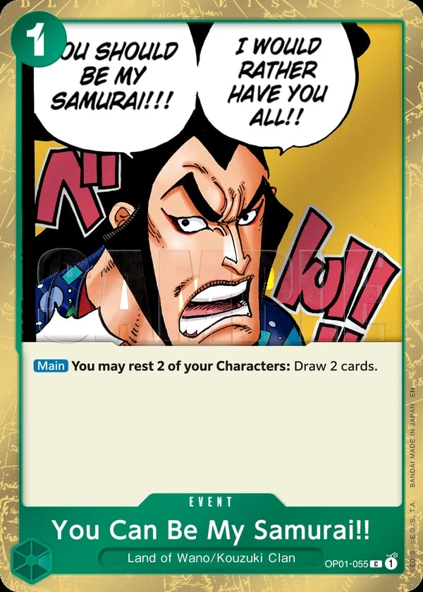 You Can Be My Samurai!! (055) (Pirate Foil) One Piece card