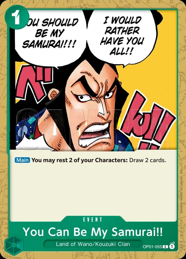 You Can Be My Samurai!! (055) (Reprint) One Piece card