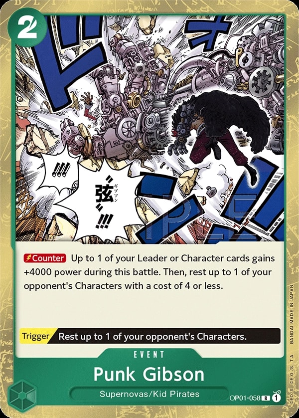 Punk Gibson (OP01-058) — Rare One Piece card