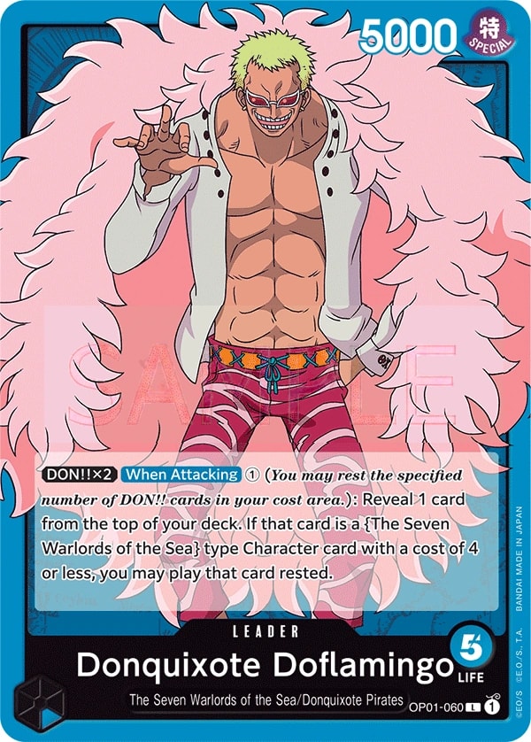 Donquixote Doflamingo OP01-060 One Piece leader card
